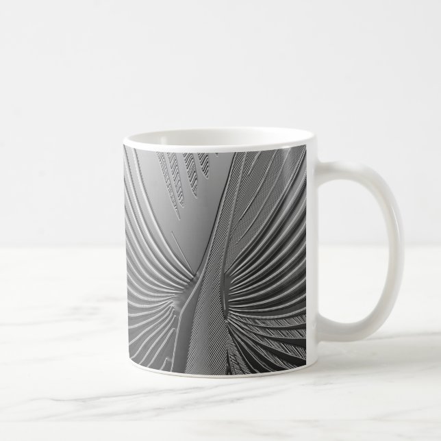 Art Deco Chrom Palmenblatt Tasse (Rechts)