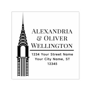 Art Deco Chrysler Gebäude NYC Couple Permastempel