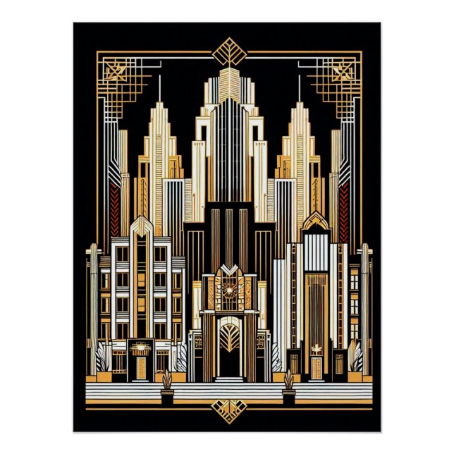 Art Deco City Style Poster. Poster (Vorderseite)
