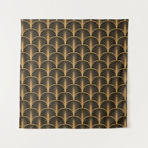 Art Deco Classic: Geometrisches Vintages Ornament. Wandteppich