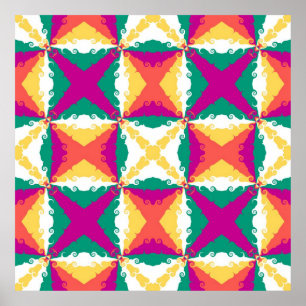 Art Deco Colorful Ristorante La Lanchetta Abstrakt Poster