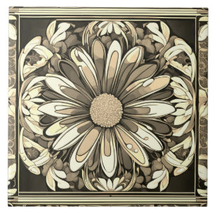 Art Deco Daisy Blume Jugendstil Fliese