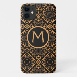 Art Deco Damast Schwarz und Gold Case-Mate iPhone Hülle