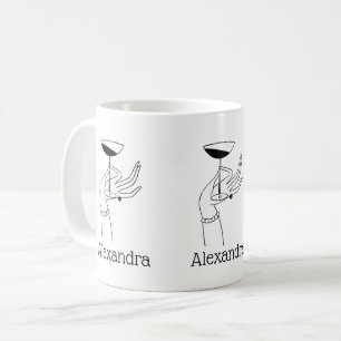 Art Deco Dame hält Champagnerglas in der Hand Tasse