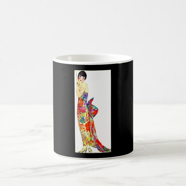 Art-Deco-Dame in formalem Gewand Tasse (Mittel)