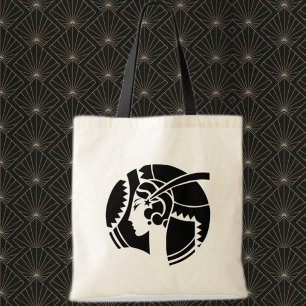 Art Deco Dame Silhouette Geometrisch Vintage Tragetasche
