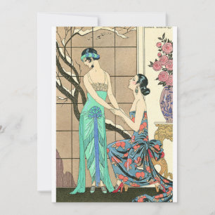 Art Deco Damen am Fenster Einladungen