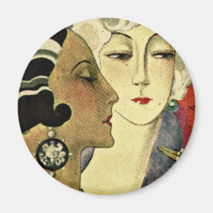 Art Deco Damen Magnet