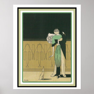 Art Deco Dancers Poster 16 x 20