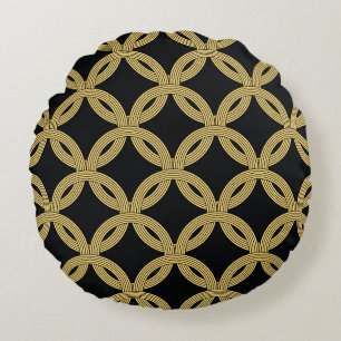 Art Deco Dekoration Nahtlose Ornamente Rundes Kissen