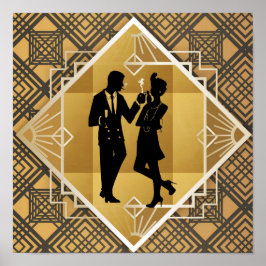 Art Déco der 1920er Jahre. Flapper. Poster