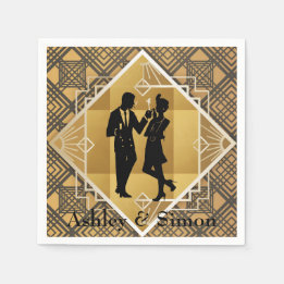 Art Déco der 1920er Jahre. Flapper. Serviette