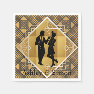 Art Déco der 1920er Jahre. Flapper. Serviette