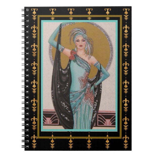 Art Deco der 20er Jahre Notizblock (Vorderseite)