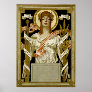 Art Déco Der samstags-Abend Poster