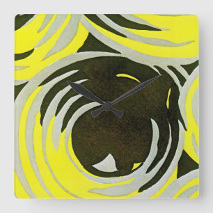 Art Deco Design #3 von Emporio Moffa Quadratische Wanduhr