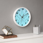 Art Deco Design Blue Uhr<br><div class="desc">Wall Uhr Art Deko Design, dass Sie mit jedem beliebigen Text Ihrer Wahl anpassen können. Wenn Sie Hilfe bei der Anpassung benötigen, kontaktieren Sie uns über den Link auf dieser Seite. Art Deko Uhr</div>