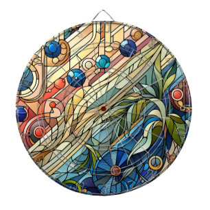 Art Deco Design Dartboard Dartscheibe