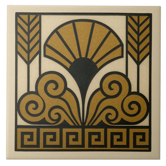 Art Deco Design Fliese (Vorderseite)