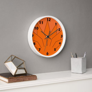Art Deco Design Orange Uhr