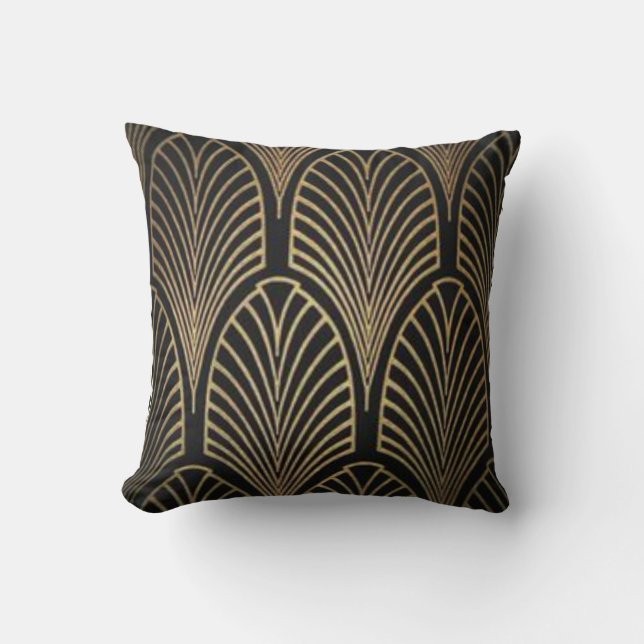 Art Deco Design Throw Kissen (Vorderseite)