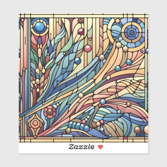 Art Deco Design Vinyl Sticker (Blatt)