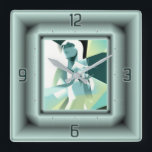 Art Deco Diamant Girl Quadratische Wanduhr<br><div class="desc">Großartiges Design. Du wirst es wie andere Liebe bekommen. Sie können dieses Design auch für andere Produkte verwenden oder Ihren Text hinzufügen. Folgen Sie mir für mehr. Vielen Dank. Ich wünsche Ihnen einen schönen Tag.</div>