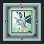 Art Deco Diamant Girl Quadratische Wanduhr<br><div class="desc">Großartiges Design. Du wirst es wie andere Liebe bekommen. Sie können dieses Design auch für andere Produkte verwenden oder Ihren Text hinzufügen. Folgen Sie mir für mehr. Vielen Dank. Ich wünsche Ihnen einen schönen Tag.</div>