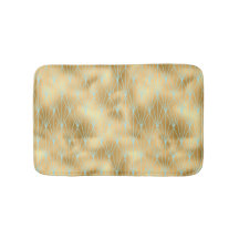 Art Deco Diamanten Muster 2, Gold & Türkis Bademat