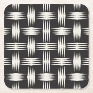 Art Deco Diamond Arrow Muster Rechteckiger Pappuntersetzer