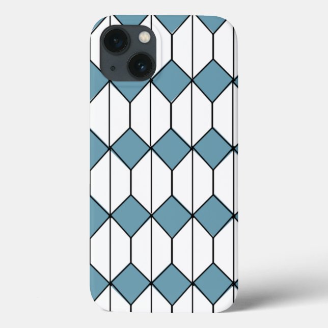 Art Deco Diamonds und Hexagons Case-Mate iPhone Hülle (Rückseite)