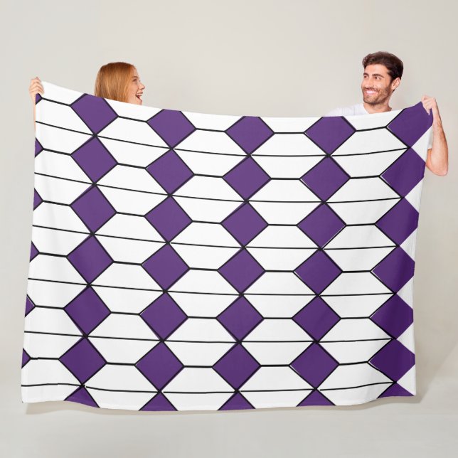 Art Deco Diamonds und Hexagons Fleecedecke (Beispiel)