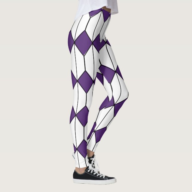 Art Deco Diamonds und Hexagons Leggings (Rechts)