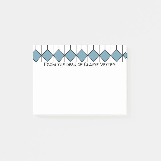 Art Deco Diamonds und Hexagons Post-it Klebezettel (Vorderseite)