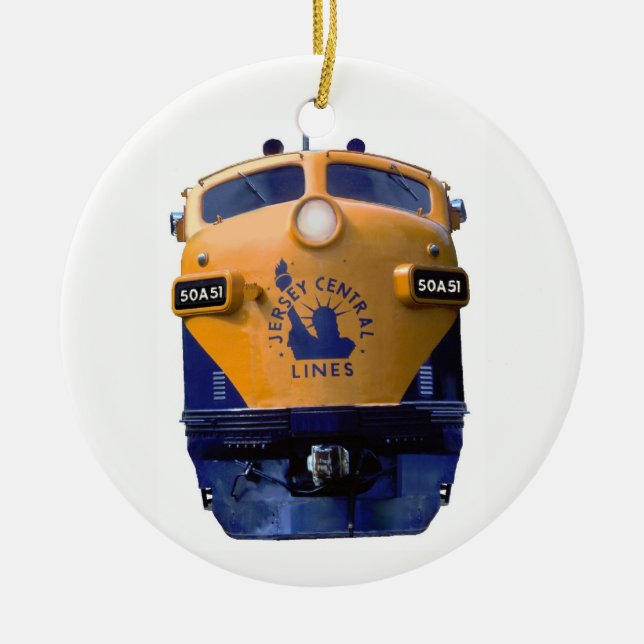 Art Deco Diesel Locomotive Keramik Ornament (Vorne)