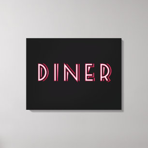 Art Deco Diner Sign Leinwanddruck