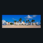 Art Deco District in South Beach Miami Poster<br><div class="desc">Das ist das Art Deko Viertel von South Beach Miami. Die Gebäude sind pastellfarben und von tropischen Palmen umgeben.</div>