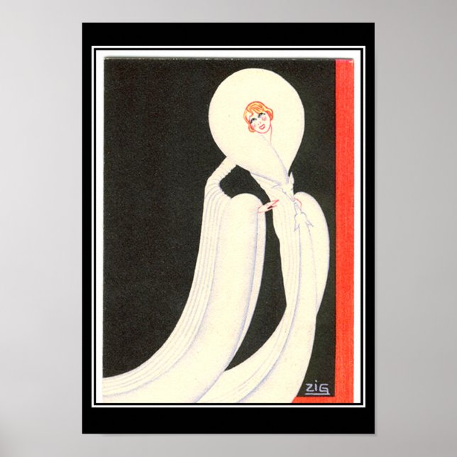 Art Deco Diva Star Vintag Print Poster (Vorne)