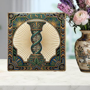 Art Deco DNA Biologie medizinisch vintage Fliese