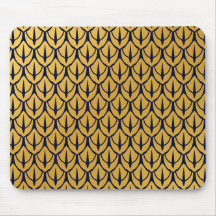 Art Deco-Drachenschuppen - Blaue und goldene Schup