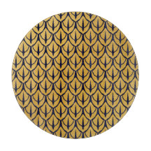 Art Deco-Drachenschuppen - Blaue und goldene Schup