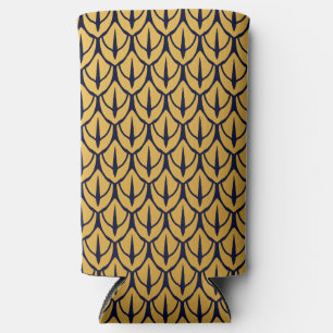Art Deco-Drachenschuppen - Blaue und goldene Schup Selters Dosenkühler