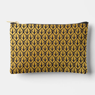 Art Deco-Drachenschuppen - Blaue und goldene Schup Zubehörtasche