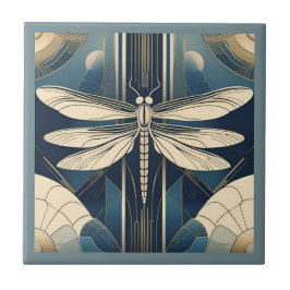 Art Deco Dragonfly Fliese