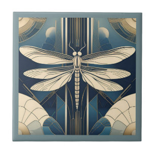 Art Deco Dragonfly Fliese