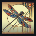Art Deco Dragonfly Kunst, Dichtung und Musik Acryl Wandkunst<br><div class="desc">Ideal für den Art Deco Dragonfly Liebhaber!</div>
