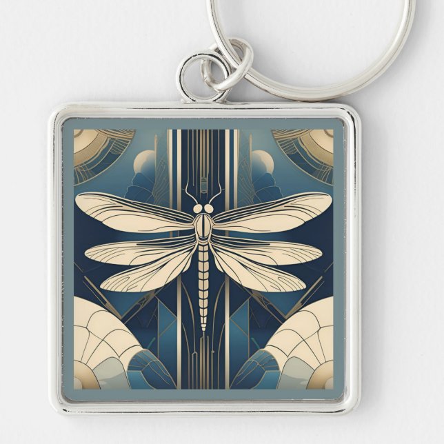 Art Deco Dragonfly Schlüsselanhänger (Vorne)