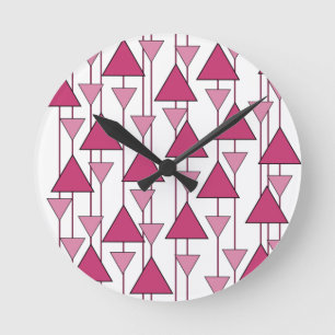 Art-Deco-Dreiecke Runde Wanduhr