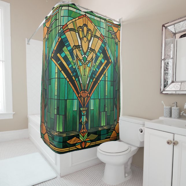 Art Deco Duschvorhang (Beispiel)