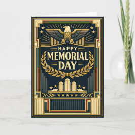 Art Deco Eagle Monument Memorial Day Karte
